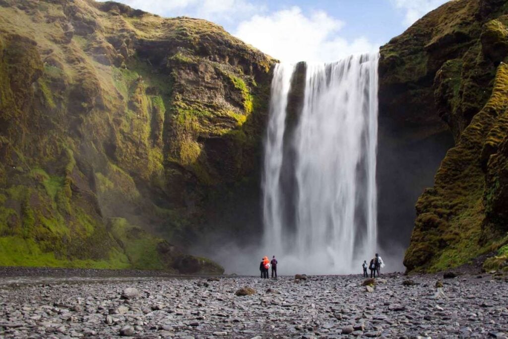 Things do Around Iceland with Kids - Skogafoss Waterfall and Hike near Reykjavik