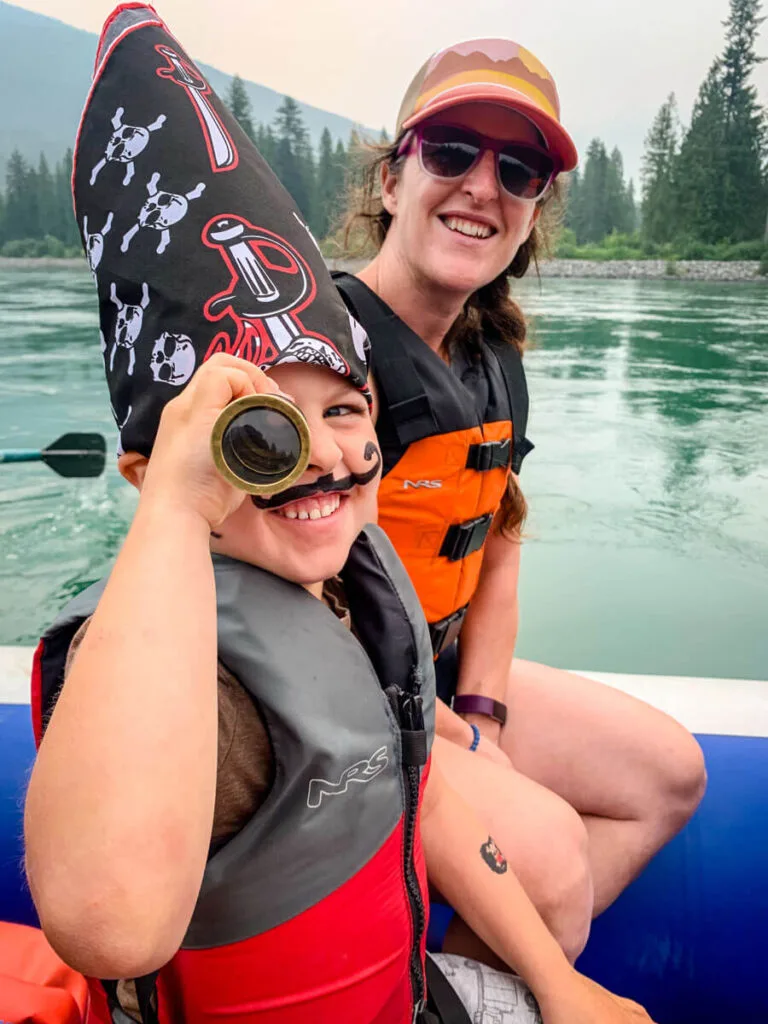 The Revelstoke pirate float down the Columbia River is a fun activity for kids