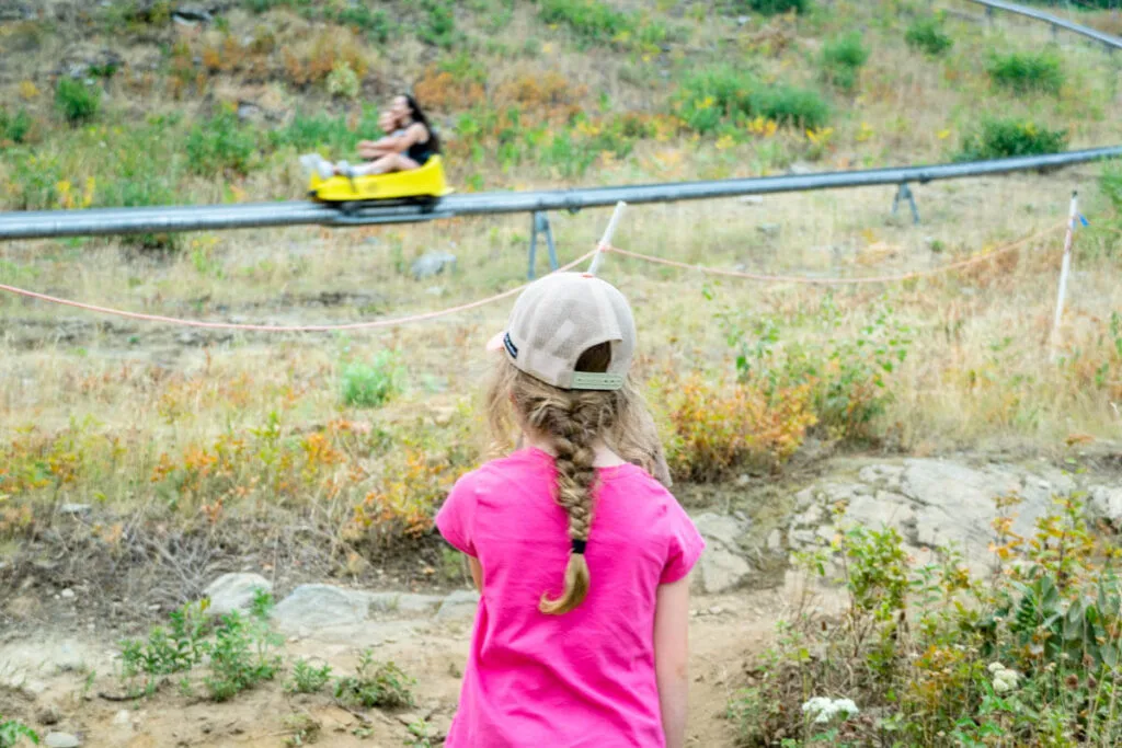 The Bottoms Up hike is an easy Revelstoke Mountain Resort trail which passes the mountain coaster