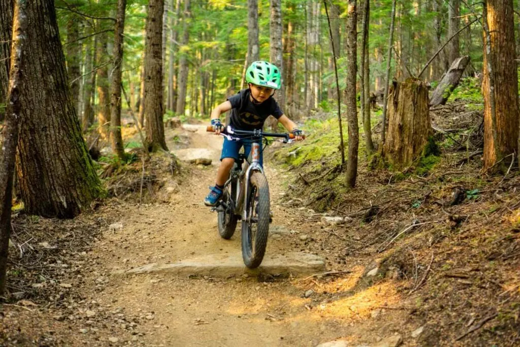 easy mountain biking revelstoke for kids at mount macpherson