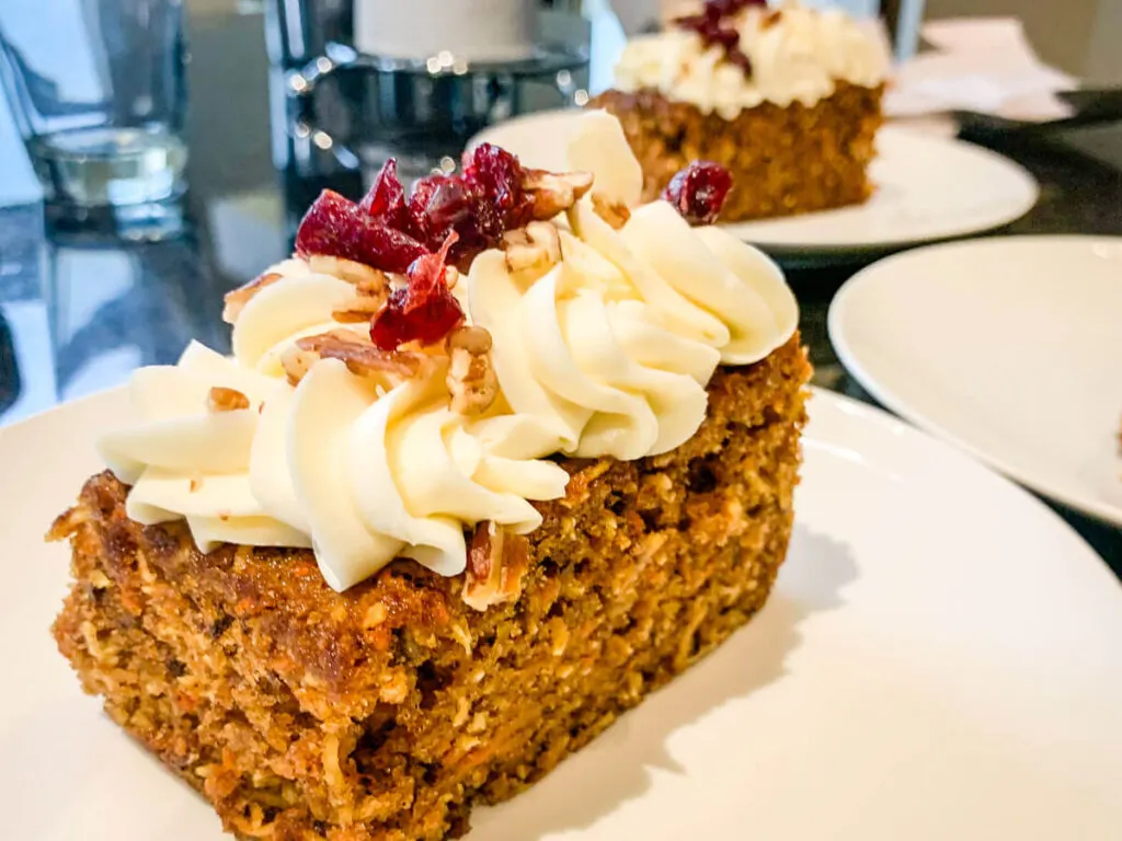 kid-friendly Revelstoke restaurants - carrot cake from the Modern Bakery