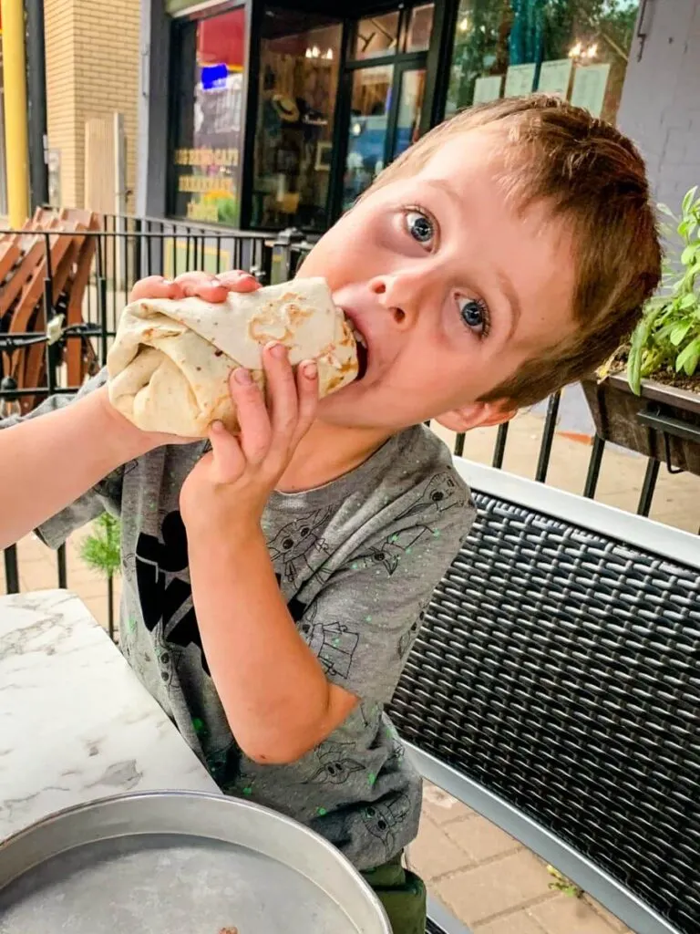 where to eat in Revelstoke with kids - Taco Club burrito