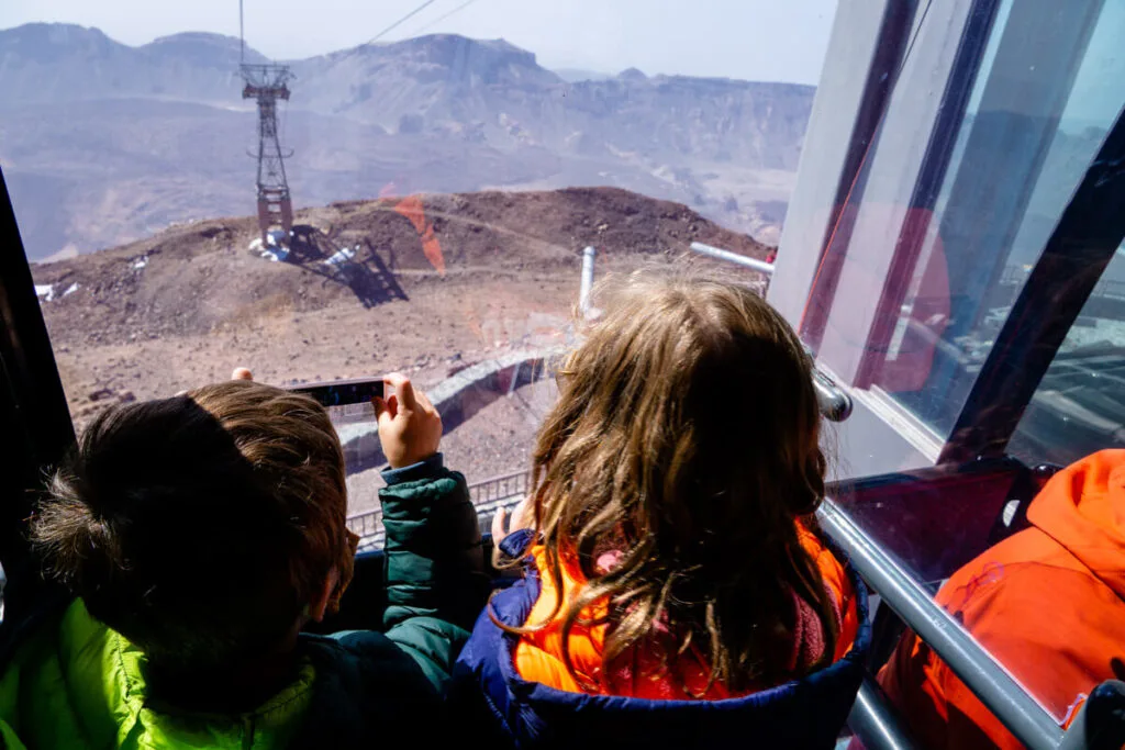 the volcano cable car tour to mount teide was one of our favorite things to do on tenerife with kids