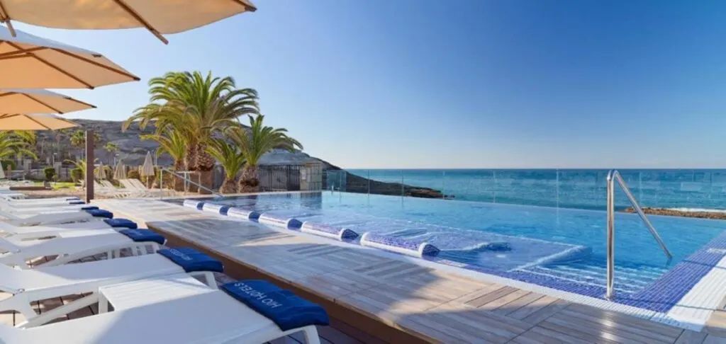 an infinity pool at a family-friendly Tenerife resort in the Canary Islands