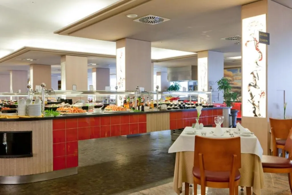 a buffet restaurant at the Roca Nivaria all-inclusive resort in Tenerife, Canary Islands