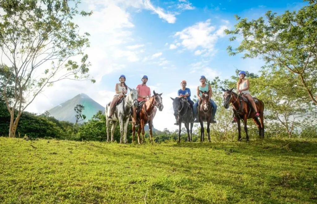 a family-friendly horseback tour to the La Fortuna Waterfall