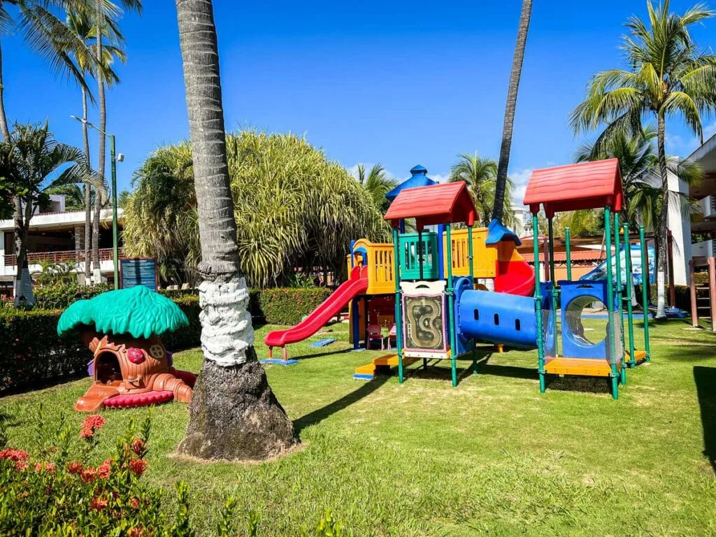 one of the reasons the Best Western all-inclusive resort in Jaco Beach is so popular with families are the many kid-friendly amenities such as this large playground
