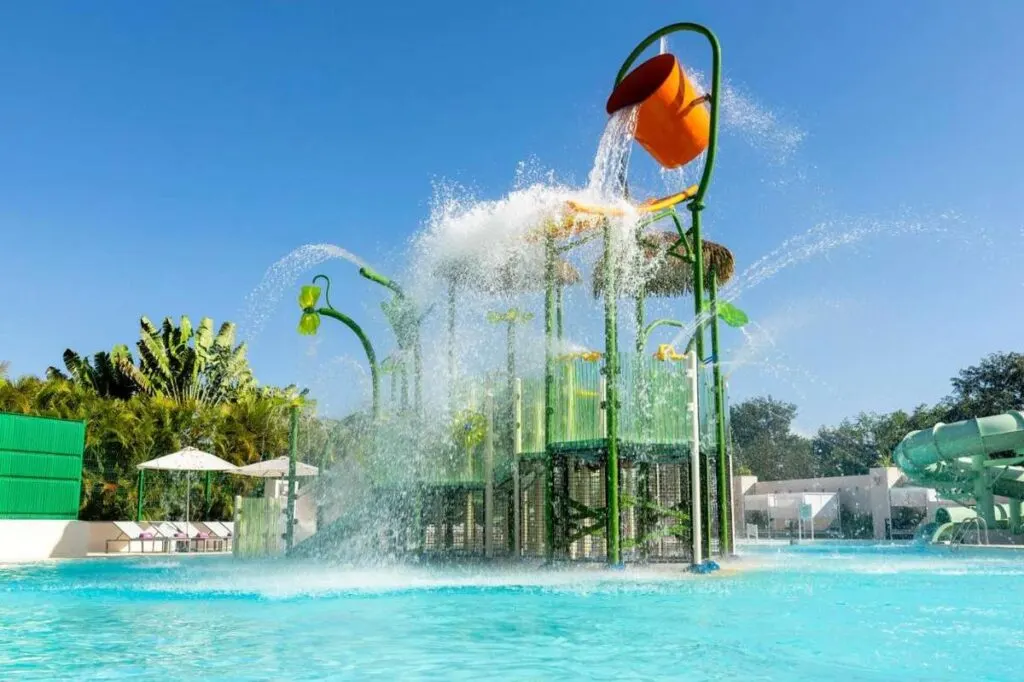 the awesome water park at the Paradisus Playa del Carmen La Esmeralda all-inclusive resort.
