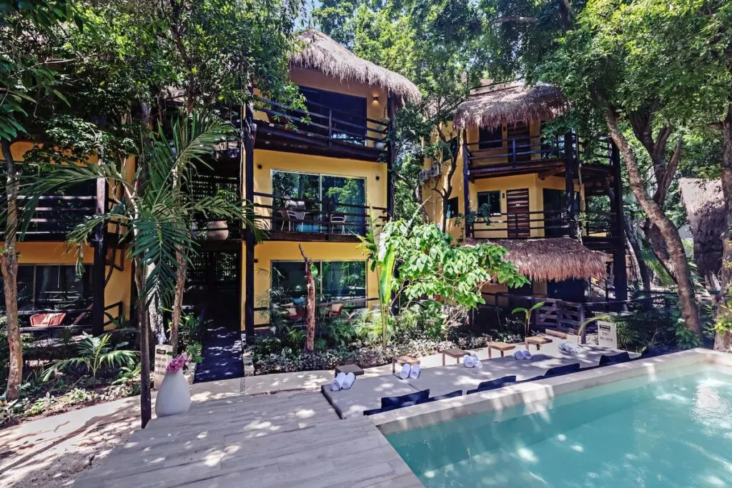 kids will love the jungle setting at the Terasu Riviera Maya hotel near Xcaret Park.