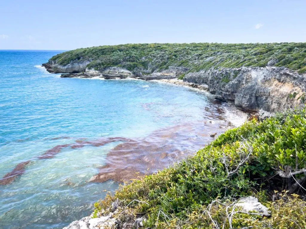 The Caribbean water looks so beautiful along the Vereda Cerro Playuela hike.