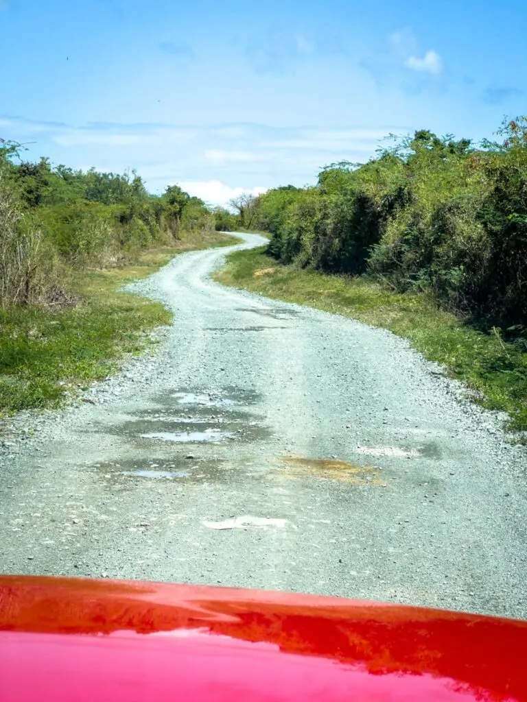 A 4x4 is required to drive the dirt road to Playa La Plata Beach.