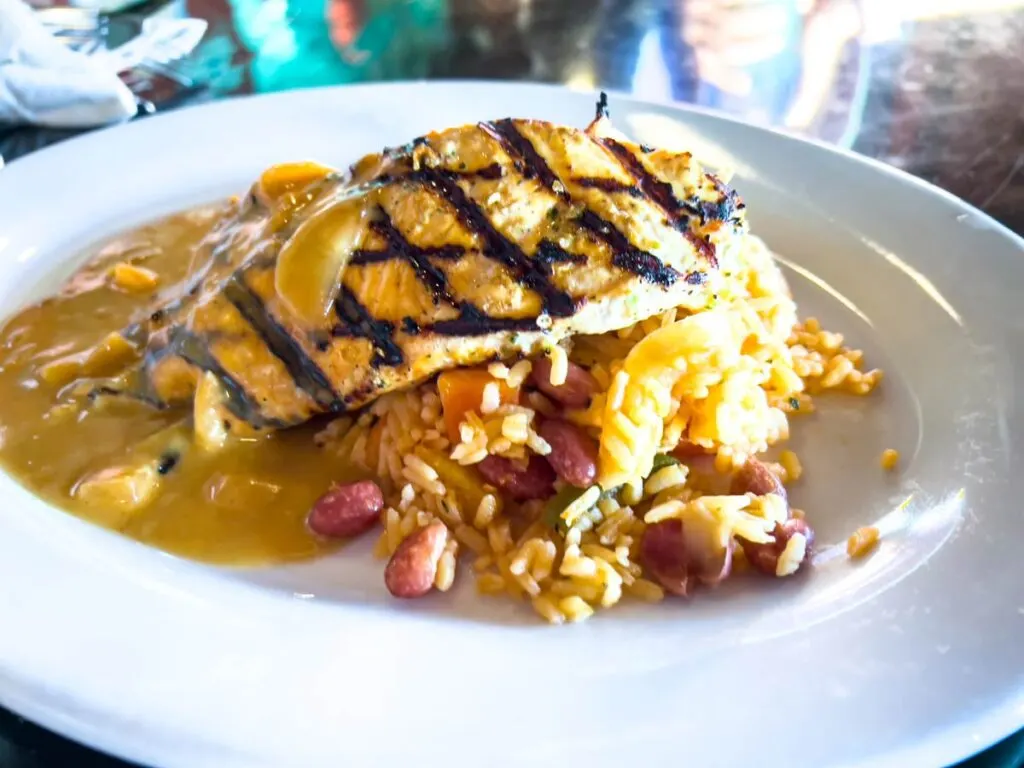 Coconut chicken curry at Bananas restaurant in Esperanza, Vieques.