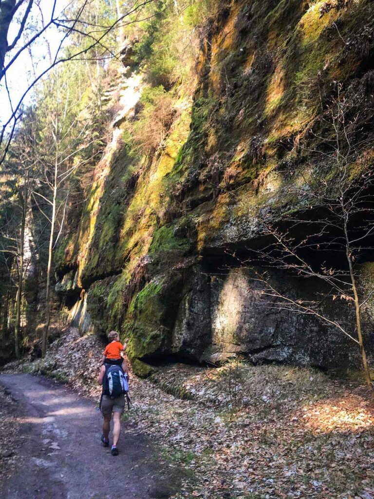 Hiking in Bohemian Switzerland with a toddler