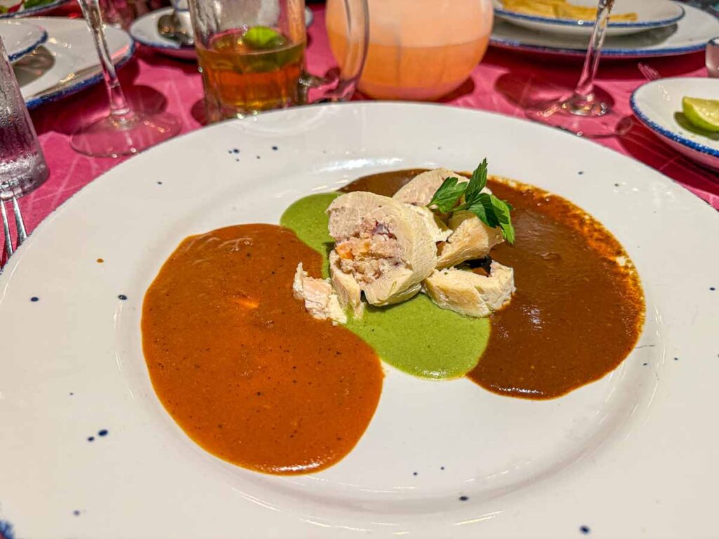 An authentic mole dish at the Agave Restaurant at the Barcelo Huatulco all-inclusive resort.