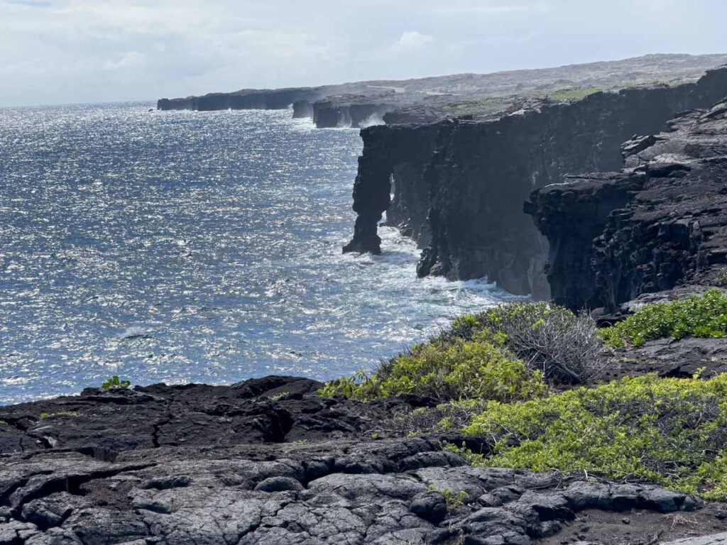 The Hōlei Sea Arch is a top attraction along the Chain of Craters Road in Hawaii Volcanoes National Park on the Big Island.