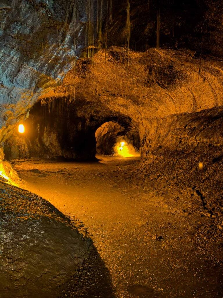 A nicely lit Thurston Lava Tube is a top attraction for families visiting Hawaii Volcanoes National Park.