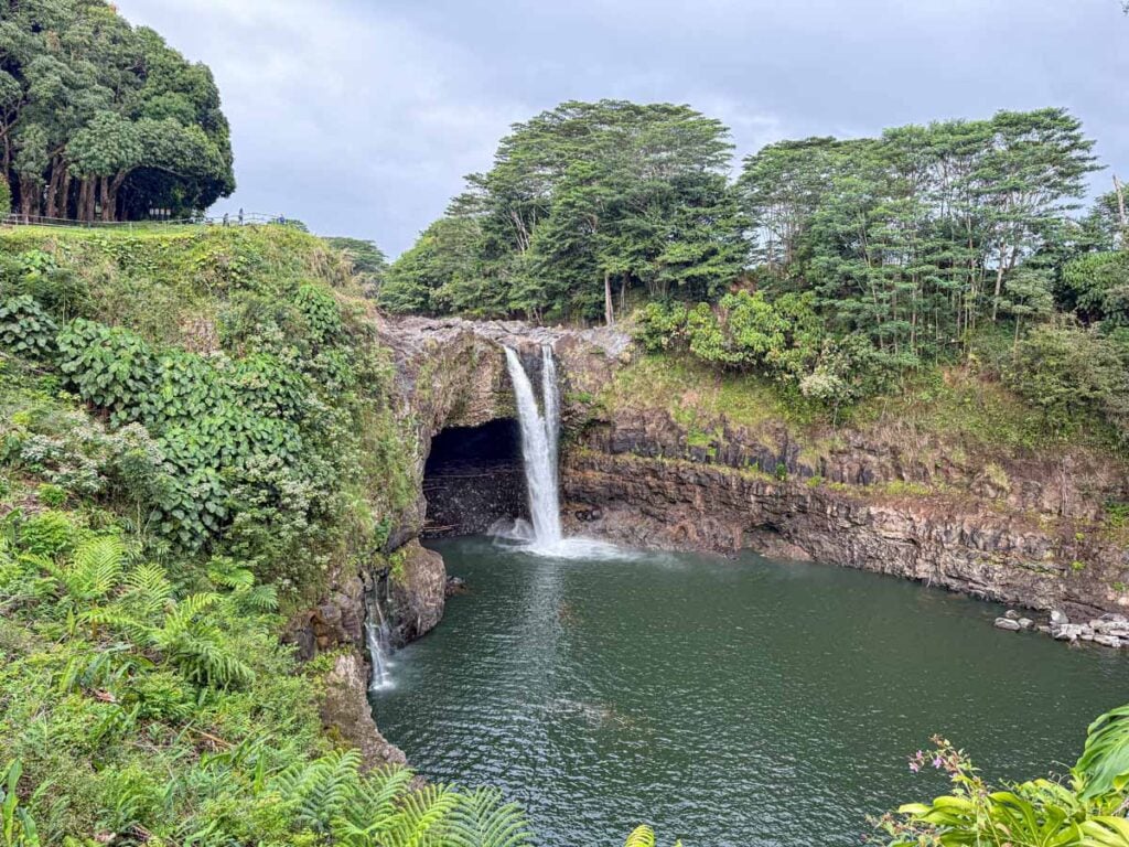 Rainbow Falls can be seen on a very easy hike on the Big Island.