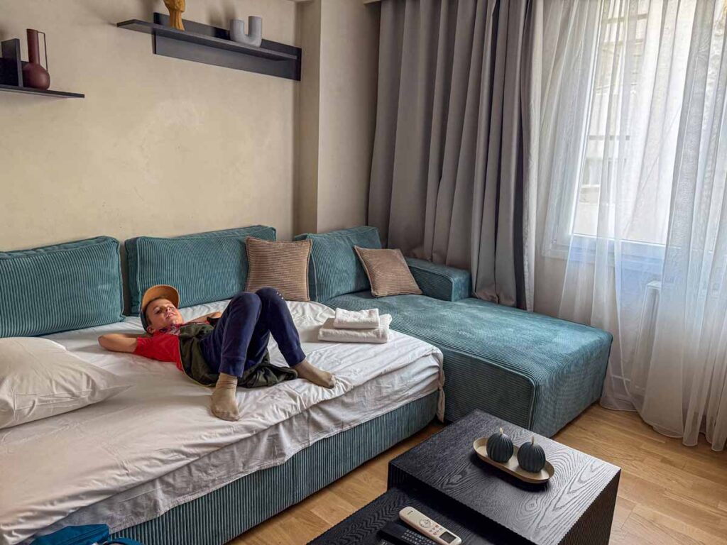 The Athens Colors Hotel has family-friendly 2-bedroom configurations.