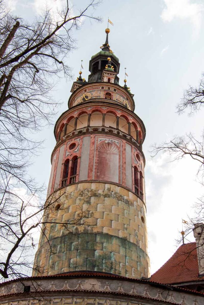 The Castle Tower is the most famous symbol of Český Krumlov.