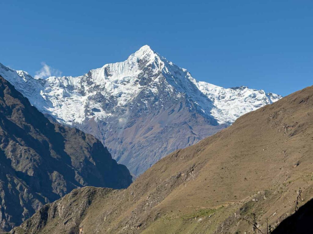 The massive Veronica Glacier as seen on the first day of the 4-day Inca Trail hike.