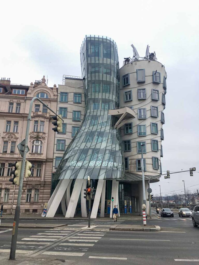 Visiting Dancing House is a fun thing to do with kids in Prague.
