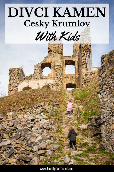 The ruins of Hrad Divci Kamen near Cesky Krumlov are truly a hidden gem. We had the entire place to ourselves and loved exploring with our kids. #divcikamen #ceskykrumlov #czechrepublic #travelwithkids #familytravel #toddler #traveltips