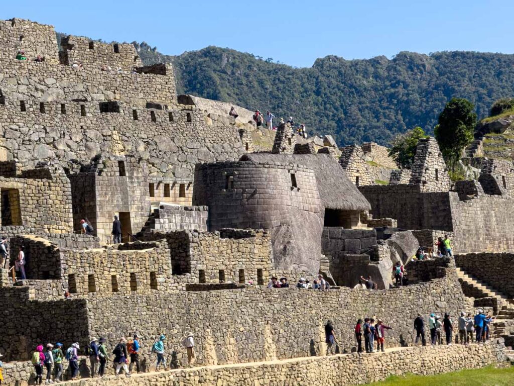The Temple of the Sun at Machu Picchu, Peru.