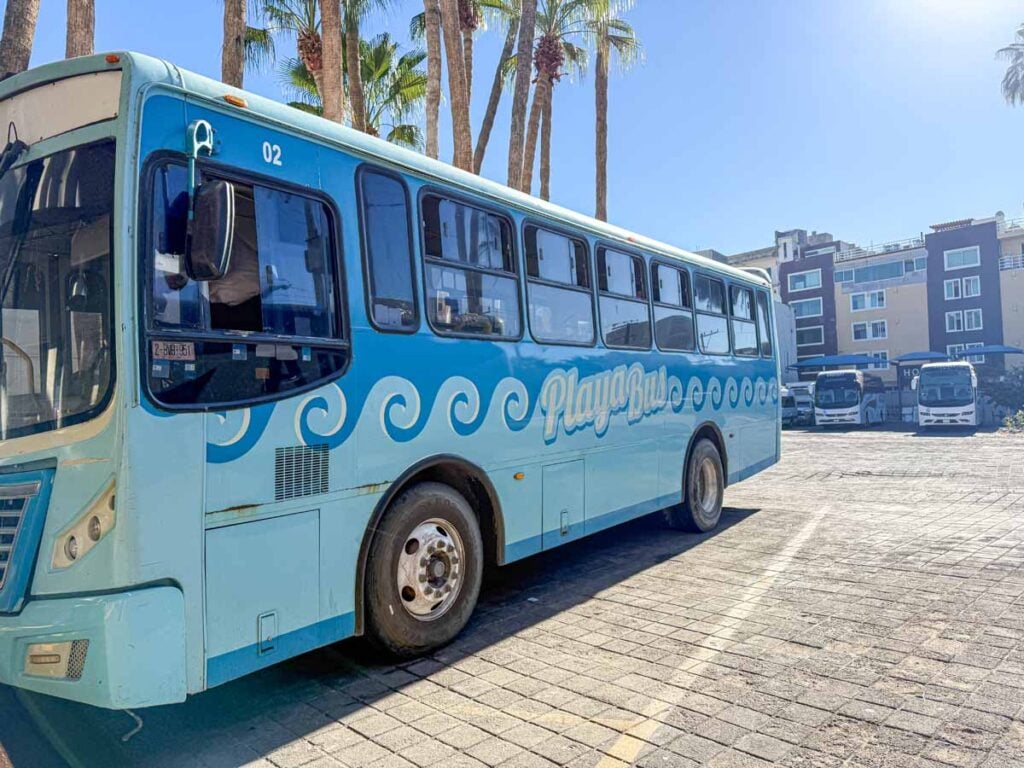 The Playa Bus in La Paz, Mexico is an easy and affordable way to get to nearby beaches.