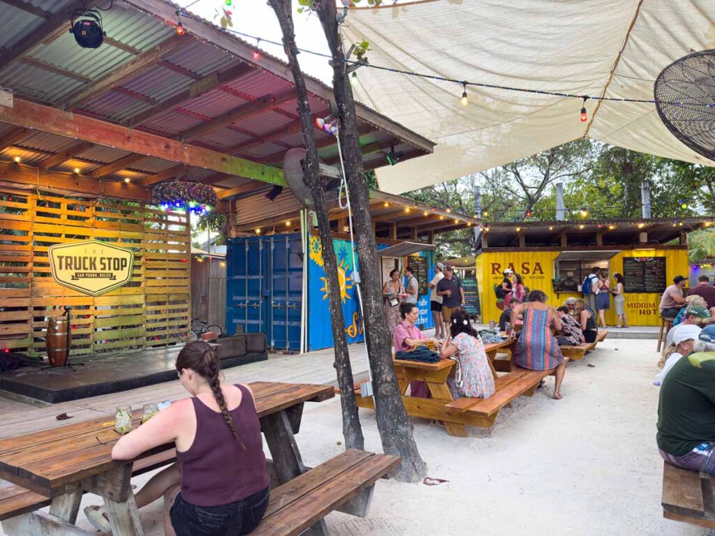 The Truck Stop restaurant on Ambergris Caye, Belize.