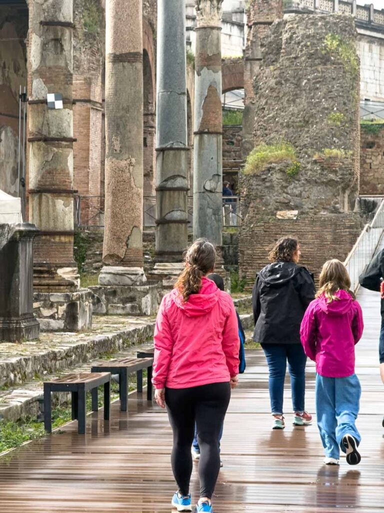 Celine Brewer and her kids explore the Roman Forum on a quick 24-hour hour visit to Rome, Italy.