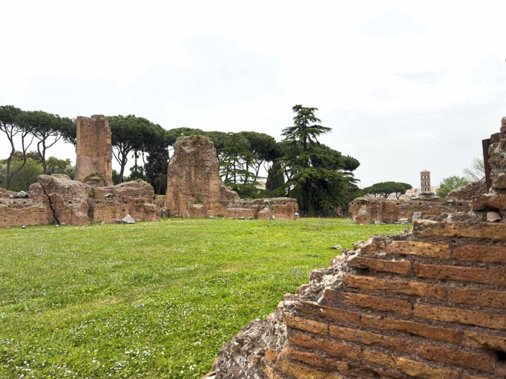 Ruins on Palatine Hill in Rome, Italy.