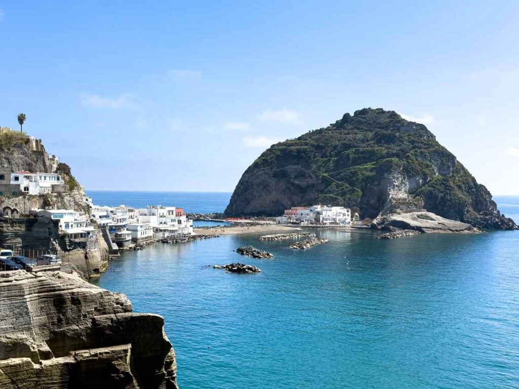 The oceanside resort town of Sant'Angelo on Ischia, Italy.
