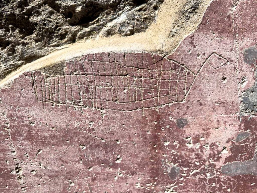 Gladiator graffiti is still visible at the Pompeii ruins in Italy.