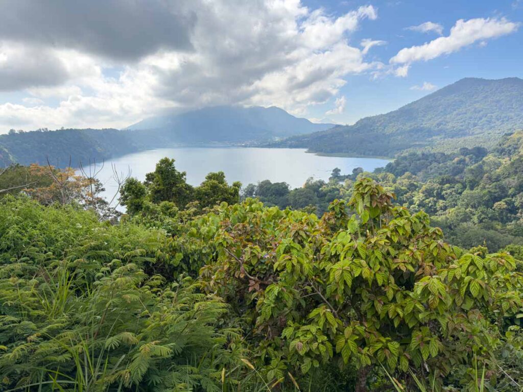 The Twin Lakes viewpoint in Bali, Indonesia.
