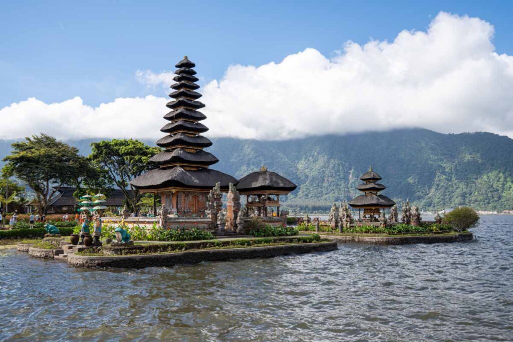 Ulun Danu Beratan temple in Bali, Indonesia.